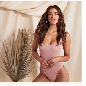 Crinkle one piece in blush color!